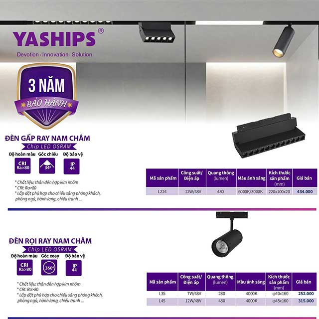 Đèn rọi ray nam châm 12W L45 6 den-roi-ray-nam-cham