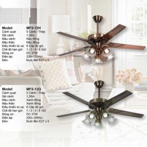 Quạt trần đèn Mountain Fan MF5-8B 5 quat-tran-den-mountain-fan-mf5-12q