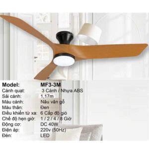 Quạt trần đèn Mountain Fan MF3-3M 2 quat-tran-den-mountain-fan-mf3-3m