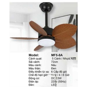 Quạt trần đèn Mountain Fan MF5-8A 1 quat-tran-den-mountain-fan-mf5-8a