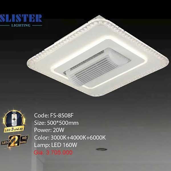 Quạt trần đèn ốp trần FS-8513C 3 quat-tran-den-op-tran-fs-8508f