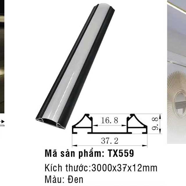 Thanh nhôm phào chỉ LED TX559 1 thanh-nhom-phao-chi-led-tx559