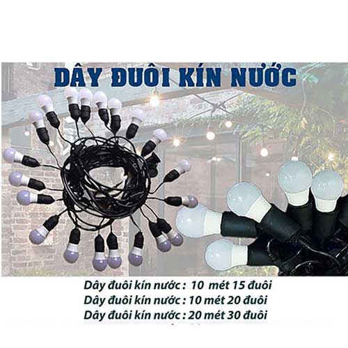 day duoi den ngoai troi trang tri san vuon