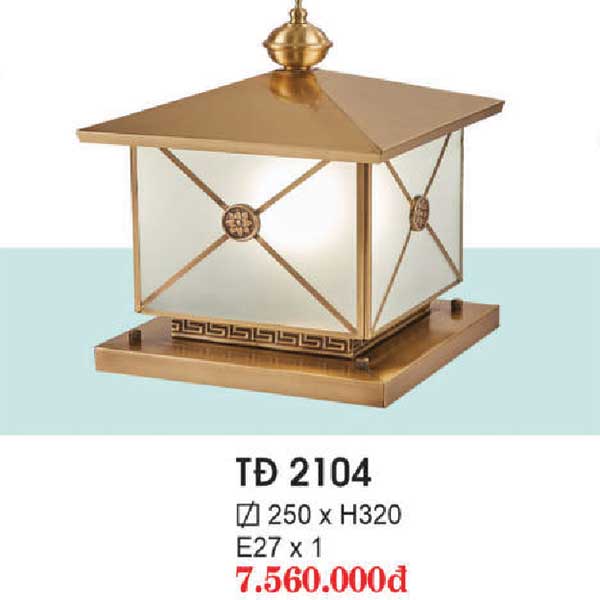 Đèn Trụ Cổng Đồng nguyên chất TĐ 2104 1 den-tru-cong-dong-nguyen-chat-td-2104