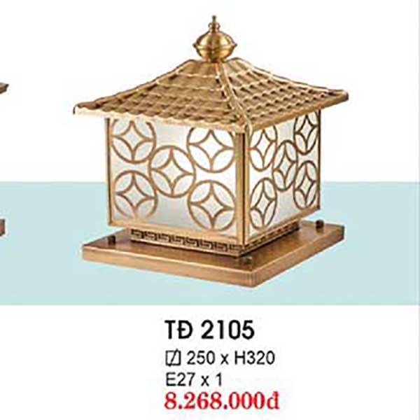 Đèn Trụ Cổng Đồng nguyên chất TĐ 2105 1 den-tru-cong-dong-nguyen-chat-td-2105