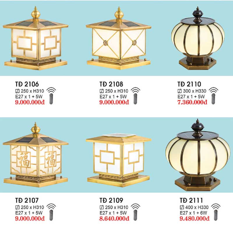 Đèn Trụ Cổng năng lượng mặt trời TĐ 2111 5 den-tru-cong-dong-nang-luong-mat-troi