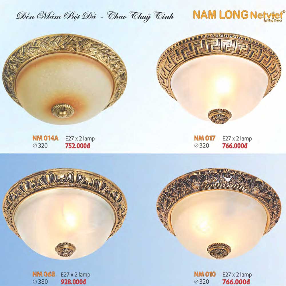 Đèn ốp trần cổ điển NM 014A 3 den-mam-op-tran-co-dien
