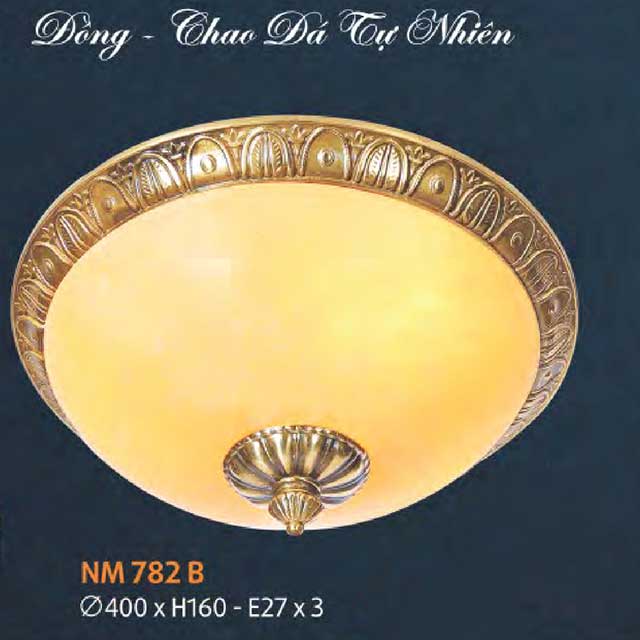 Đèn mâm ốp trần đồng chao đá NM 782 B 1 den-mam-op-tran-dong-chao-da-nm-782-b