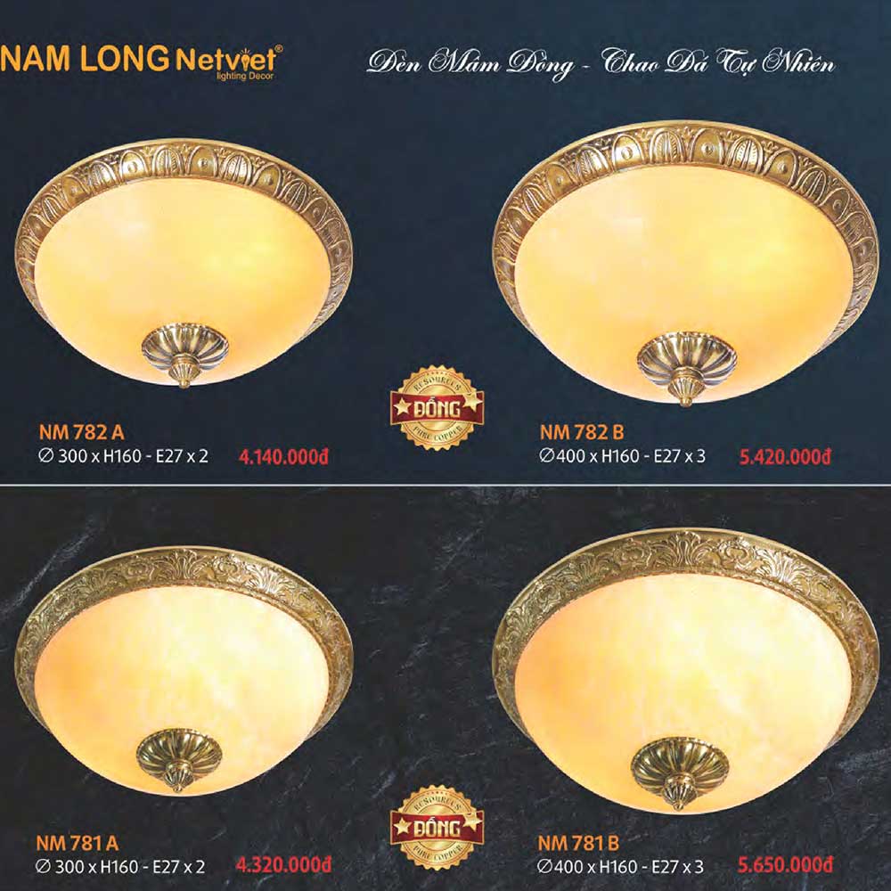 Đèn mâm ốp trần đồng chao đá NM 782 B 5 den-mam-dong-chao-da-tu-nhien