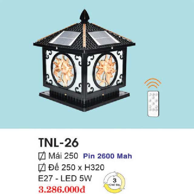 Đèn trụ cổng năng lượng mặt trời TNL-26 1 den-tru-cong-nang-luong-mat-troi-tnl-26