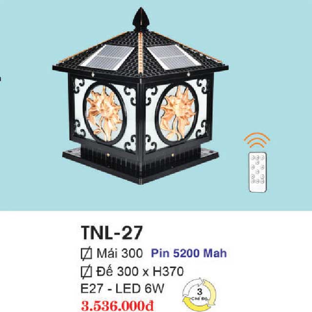 Đèn trụ cổng năng lượng mặt trời TNL-27 1 den-tru-cong-nang-luong-mat-troi-tnl-27