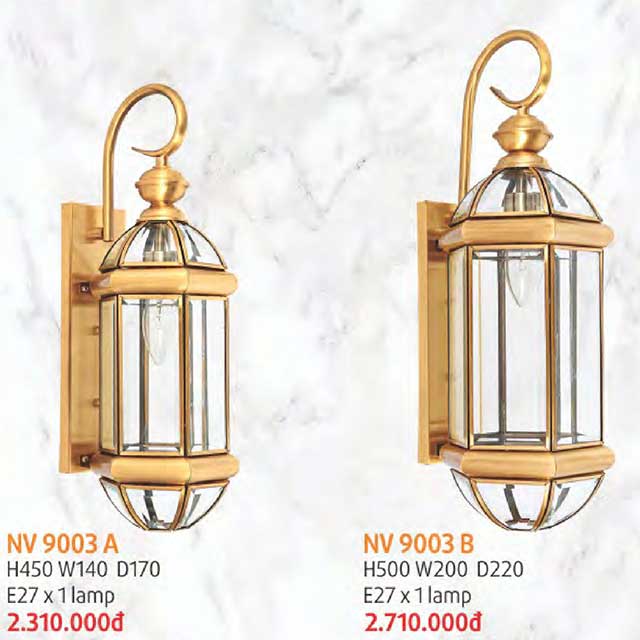 Đèn tường đồng NV 9003 A 1 den-tuong-dong-nv-9003-a