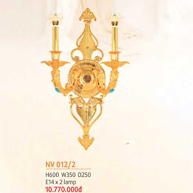 Đèn tường đồng mạ vàng 24K NV 010/2 2 den-tuong-dong-ma-vang-24k-nv-012/2