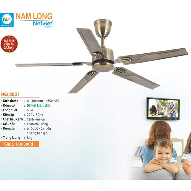 Quạt trần 3 Cánh Nam Long NQ 148 2 quat-tran-5-canh-nam-long-nq-2827