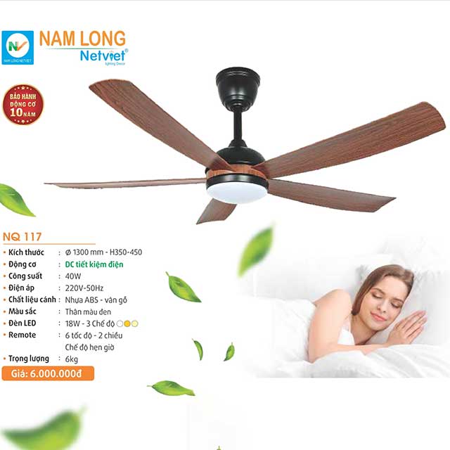 Quạt trần đèn 5 cánh hiện đại NQ 121 3 quat-tran-den-5-canh-hien-dai-nq-117