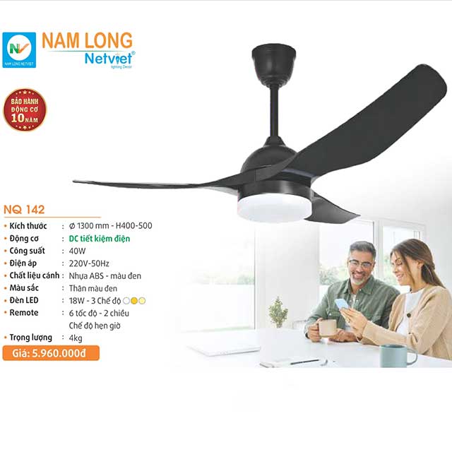 Quạt trần đèn trang trí NQ 2821 A 4 quat-tran-den-phong-ngu-nq-142