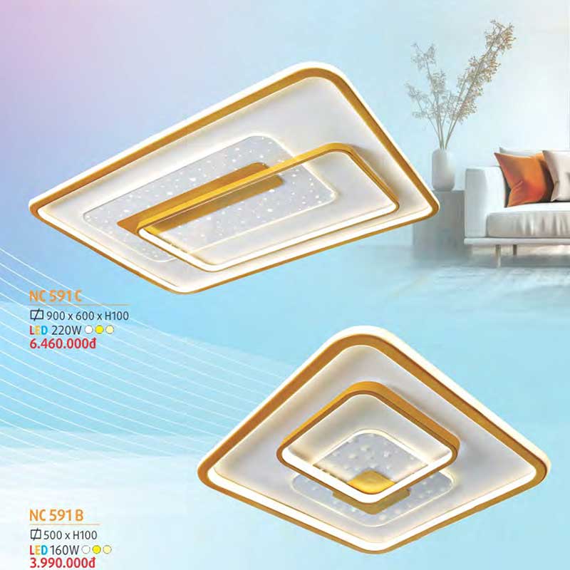 Đèn Mâm Mica chữ nhật ốp trần NC 591 C 1 den-mam-mica-chu-nhat-op-tran-nc-591-c