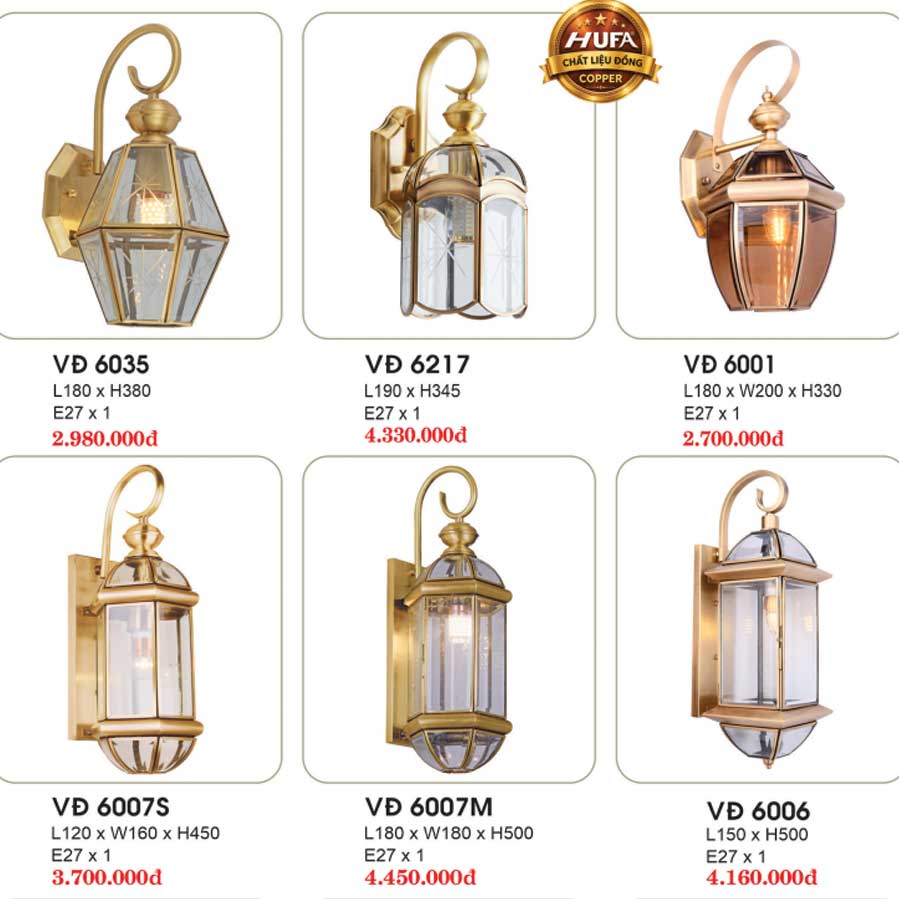 Đèn vách tường đồng VĐ 6008L 4 den-vach-tuong-dong